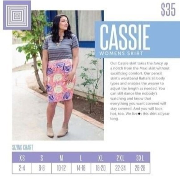 Lularoe LLR Cassie Pencil Skirt Midi Abstract Geometric Print Size Small - Picture 7 of 7